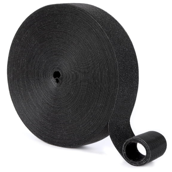 1/2In x 197Ft Reusable Cable Ties Hook and Loop Roll | Tie Down Straps, Nylon Double-Sided Strips, | Adjustable Multi-Purpose Wrap Fasteners forOffice, Home, Data Center