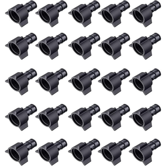 1/2Inch Poly PEX A Expansion Fitting,25 Pack Female Swivel Adapter PPSU PEX F1960 Fittings,1/2" Pex-A X 1/2" Female NPT Swivel Adapter PEX Plastic Fitting for Pex-A Pipe Connection