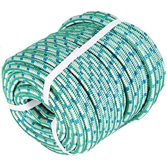 1/2Inch x 150FT Arborist 16 Strand Braided Polyester Rope High Strength Tree Rigging Rope for Sailboat Weathered Line Tree Work Swings Green White and Blue$$Tools & Hardware Other