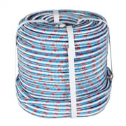 1/2Inch x150FT Arborist Tree Climbing Rope 16 Strand Braided,Blue,White & Red