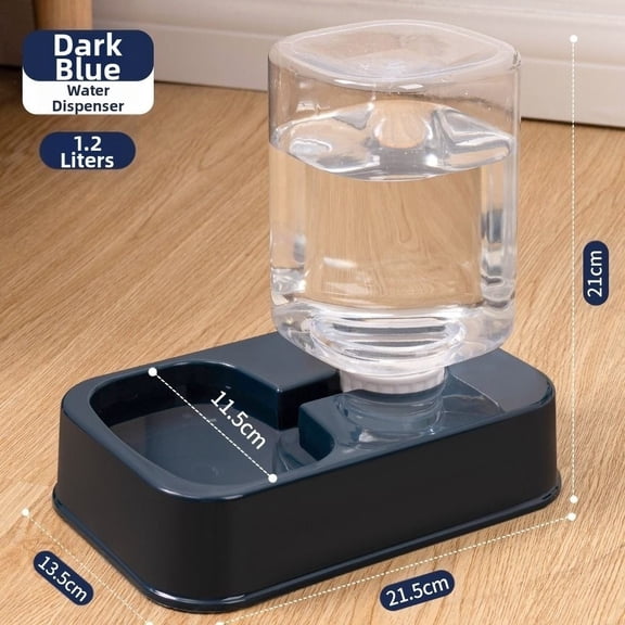1.2L/1.5L Pet Automatic Feeder Large Capacity 2 Styles Cat Dog Water Dispenser Feeder Set Plastic 3 Colors