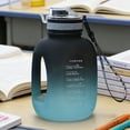 thumbnail image 1 of 1.2L/40oz Large Capacity Portable Water Bottle, Plastic Drinking Container with Leakproof Lid for Gym Outdoor Sports Travel, 4.5x8.4 Inch, 1 of 6