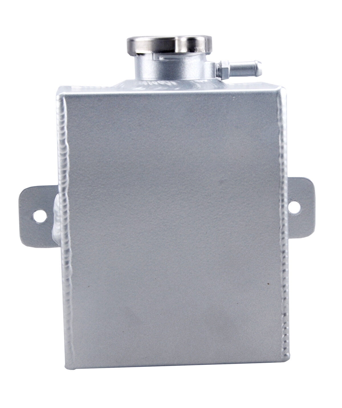 1.2L Aluminum Coolant Overflow Expansion Universal Reservoir Tank Bottle with Cap Silver