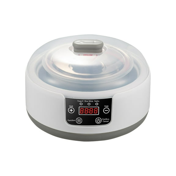 1.2L Large Capacity Probiotic Yogurt Maker Constant Temperature Adjustable LED Display Stainless Steel for Family Fermented Foods