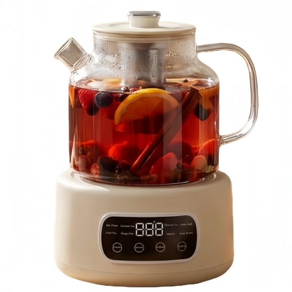 1.2L Smart Electric Kettle with Tea Infuser, Borosilicate Glass Health Pot, Digital Temperature Control & 24H Timer, Hot Water Kettle for Tea, Stew & Dessert