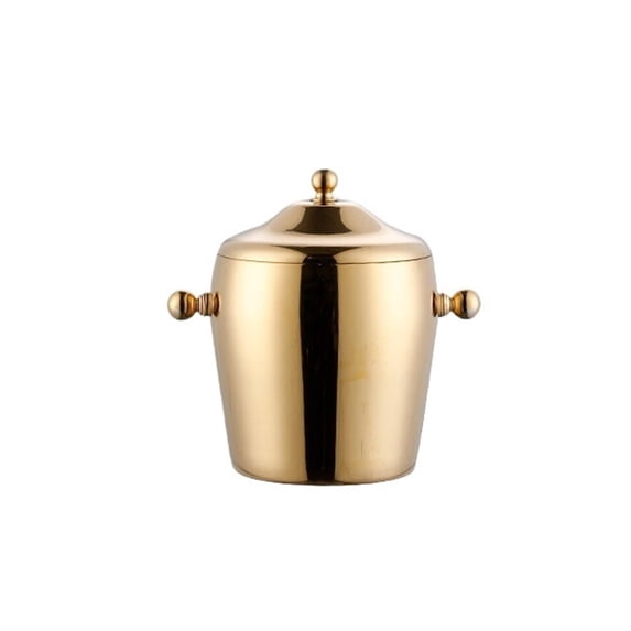 1.2L Stainless Steel Ice Bucket With Handle Double Layer Champagne Bucket For Bar Party