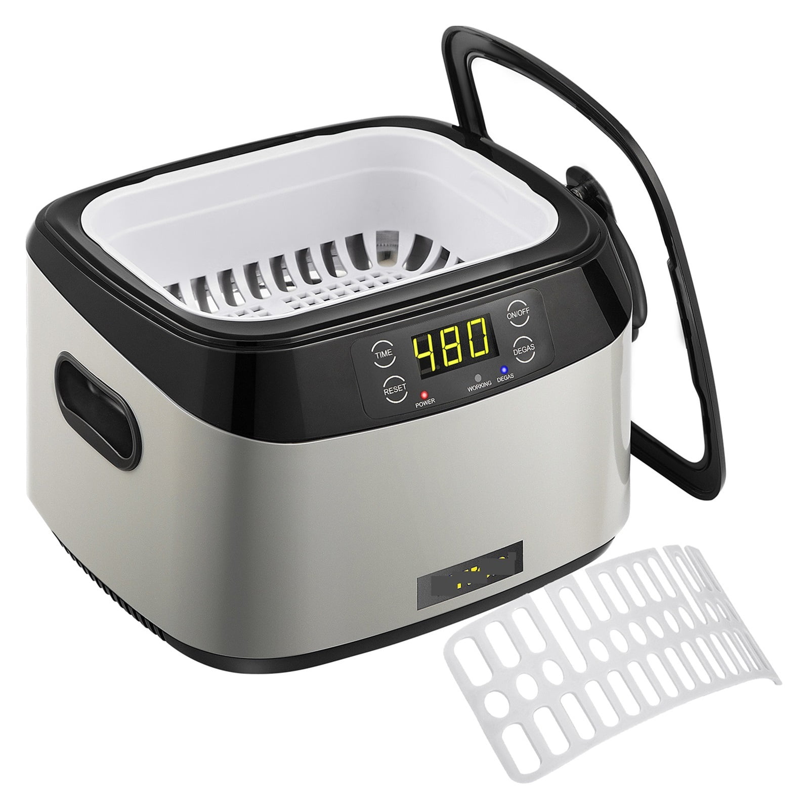1.2L Ultrasonic Cleaner 40kHz Ultrasonic ABS Plastic & 304 Stainless Steel With Timer For Fruits Jewelry Glasses Watches ,Strong Cleaning