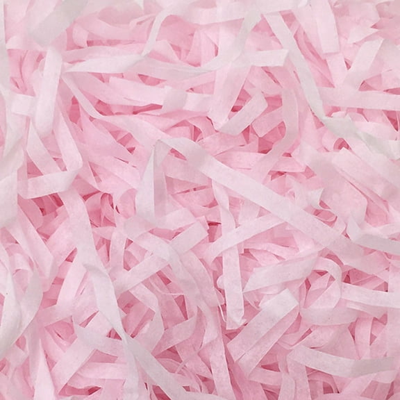 1/2LB Crinkle Cut Paper Shred Filler for Gift Wrapping Basket Filling, Birthday, Christmas, Thanksgiving, Wedding, Mother's Day, Valentines Day (Light Pink)