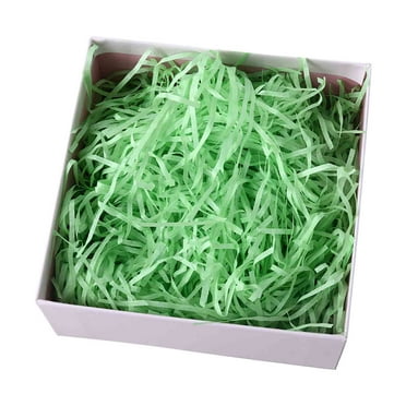 1/2LB Crinkle Cut Paper Shredded Paper for Gift Box Baskets Filler, Crinkle Cut Paper Shred Filler Confetti for Packaging (Green)