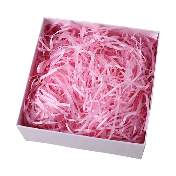 1/2LB Crinkle Cut Paper Shredded Paper for Gift Box Baskets Filler, Crinkle Cut Paper Shred Filler Confetti for Packaging (Pink)