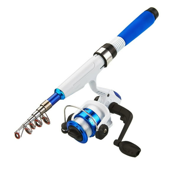1.2M Telescopic Fishing Rod Portable Mini Pocket Fishing Rod Sea Fishing Tools Bule