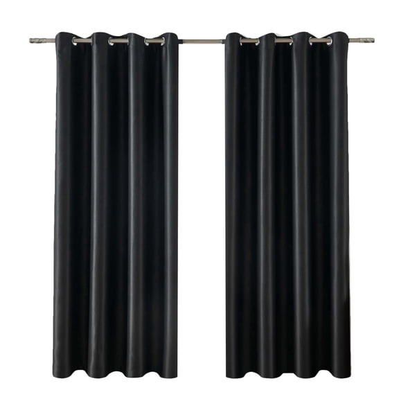 1-2PC Blackout Curtains for Bedroom 52x62 Inch, Black Out Curtains with Grommets Thermal Room Darkening Light Blocking Drapes, Window Curtain for Living Room Darkening Thermal Drapes