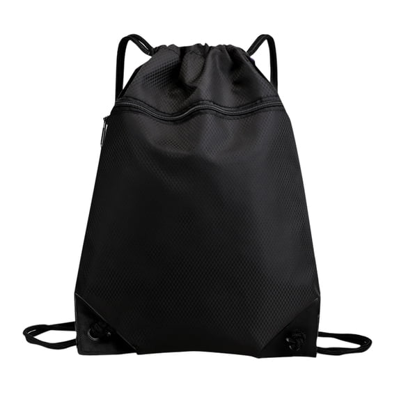 1-2PC Drawstring Backpack Bag Waterproof Draw String Back Sack with Zipper Pocket Gym Drawstring Backpack Swimming Bag for Men Women Large Water Resistant String Bag