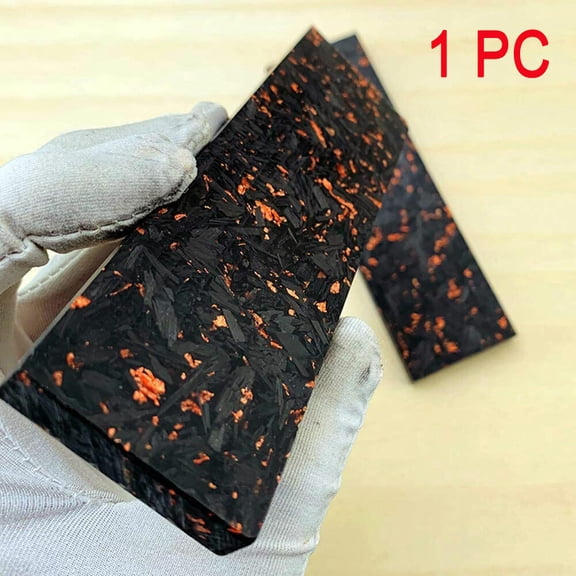 1/2PC Knife Handle Material Scales Marbled Carbon Fiber Copper Resin Slab Blank