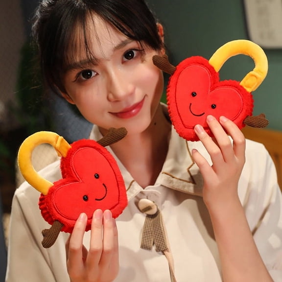 1/2PCS Couple Pendant Decoration Cute Concentric Lock Plush Toys Dolls For Close Friend Valentine's Day Christmase New Year Gift