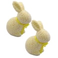 thumbnail image 1 of 1/2PCS Glitter Flocked Foam Rabbit Figurines, Easter Rabbit Statue with Bow Tie, Flocked Foam Rabbit Figurines,for Easter Spring Signs Centerpieces for Farmhouse Home Decor, 1 of 7