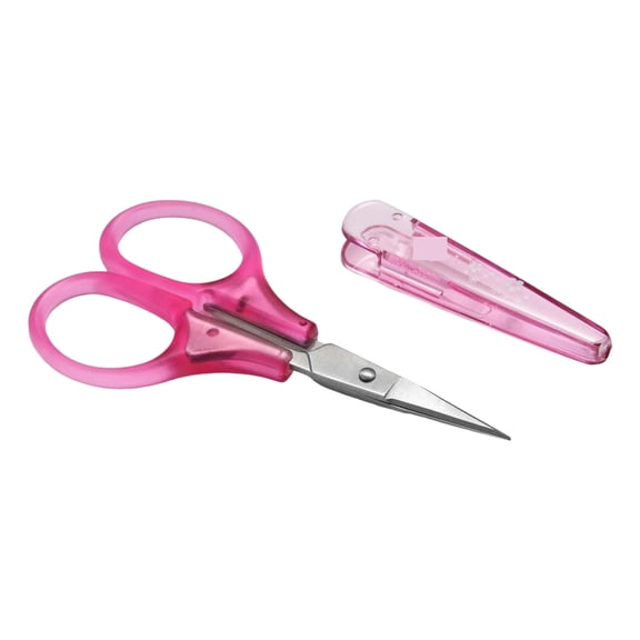 1/2PCS Mini Scissors All Purpose with Protective Cover, Small Straight Fine Tips Sharp Scissor Tiny Detail Paper Cutting Craft Sewing Scissors for Travel, Outdoor, Home