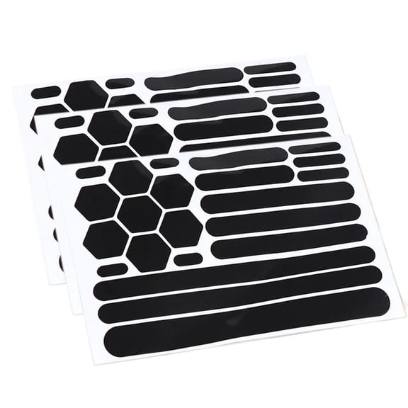 1/2PCS Motorcycle Reflective Black Stickers waterproof Motorcycle Sticker Reflective Tape Decals Helmet Car Trailer Bike