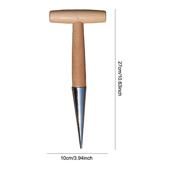 1/2PCS T-Wood Handle Hand Sow Dibbler Sowing Seeds Bulbs Digging Garden Dibber Planter Tool Transplanting Seed Dispenser Garden