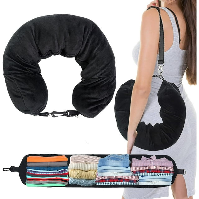 1/2PCS Travel Pillow Stuffable with Clothes As CarryOn Luggage Fits Up