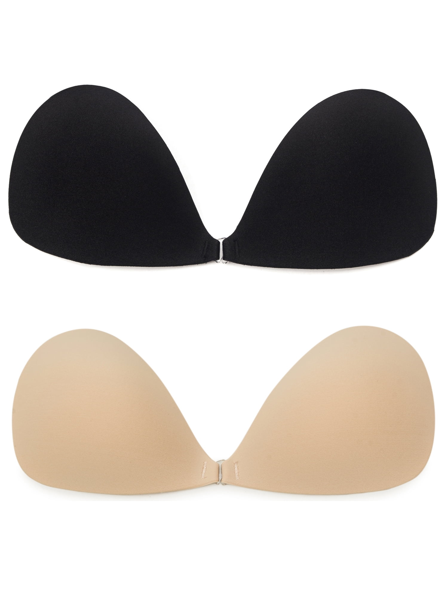 1-2Packs Strapless Self Adhesive Invisible Backless Push-up Bra Waterproof  Triangular Stealth Bra Wedding Ball Gowns Swimming Costumes 