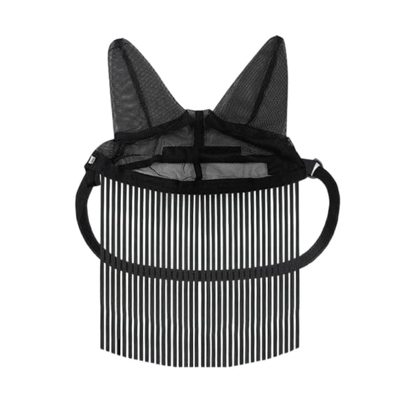 1/2Pcs 22x16.5 Inch Breathable Mesh Horse Fly Mask Protective Face Cover with Ears - Nose Fringe Super Comfort Defender Soft on Skin - Net Fly Cover for Horses Horsemanship Gear Summer