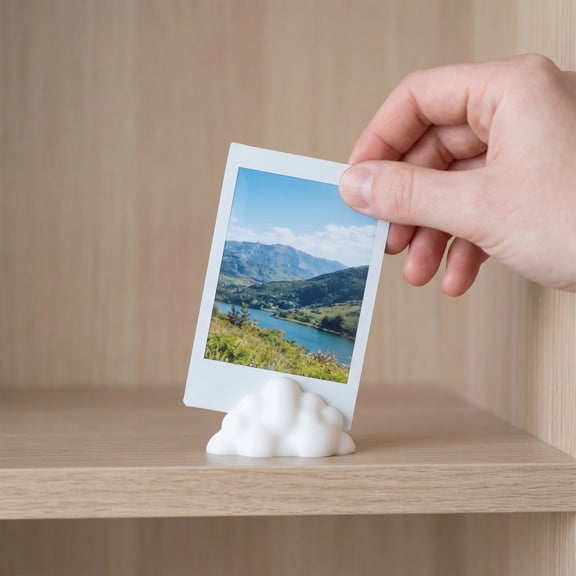 1/2Pcs 3D Printed Cloud Photo Holder, Picture Display Stand Home Office Desktop Decoration