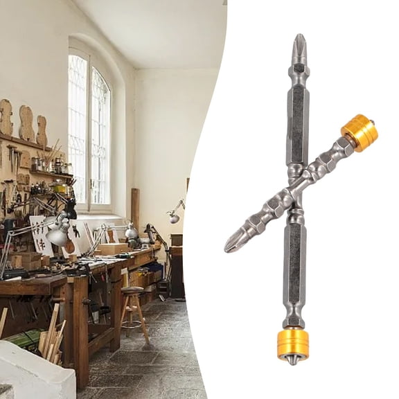 1/2Pcs Double Head Ph2 Screwdriver Bit With Magnetic Ring Screwdriver 1/4 Inch Hex Shank Drywall Electric Screwdriver Tools 65Mm+100Mm Smile Home