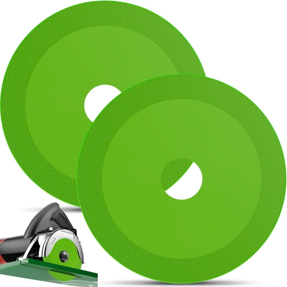 1/2Pcs Glass Cutting Disc 1mm Ultra-Thin Glass Saw Blade Green Ceramic Tile Cutting Blade Reusable Diamond Cutting Blade for Cutting Grinding Glass Jade Crystal Ceramic