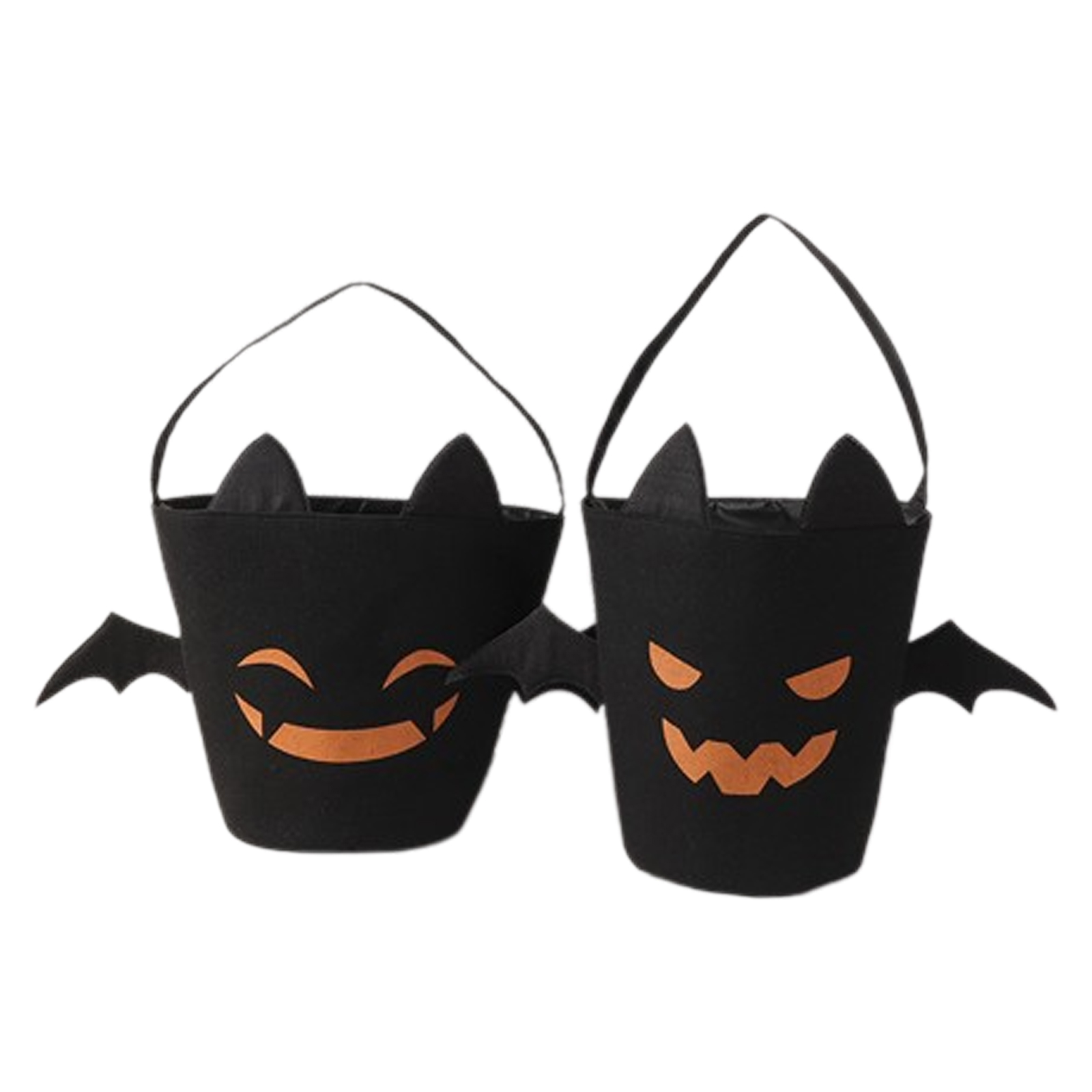 1/2Pcs Halloween Trick or Treat Bags Candy Bucket Bats Reusable Canvas