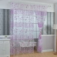 thumbnail image 1 of 1/2Pcs Home Door Window Curtain Drapes Sheer Valances Bedroom Stylish Floral Tulle Voile, 1 of 7