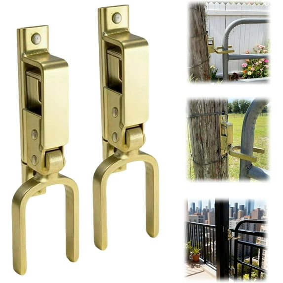 1/2Pcs Instant Locking Gate Latch, Quick Secure Spring-Loaded Auto-Lock ...