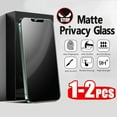 thumbnail image 1 of 1/2Pcs Matte Privacy Anti-Peep Tempered Glass For iPhone 15 14 12 11 13 Pro Max 14 15 Plus Glass Frosted Screen Protectors Film For iPhone 15 2pcs, 1 of 5