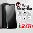 thumbnail image 1 of 1/2Pcs Matte Privacy Anti-Peep Tempered Glass For iPhone 15 14 12 11 13 Pro Max 14 15 Plus Glass Frosted Screen Protectors Film For iPhone 15 Plus 1PCs, 1 of 5