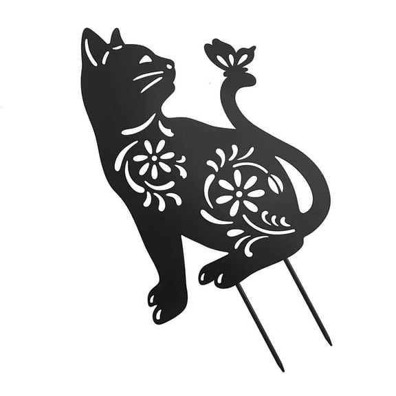 1/2Pcs Metal Garden Decors Black Silhouettes Outdoor Stakes for Outdoor Sculpture Decorations