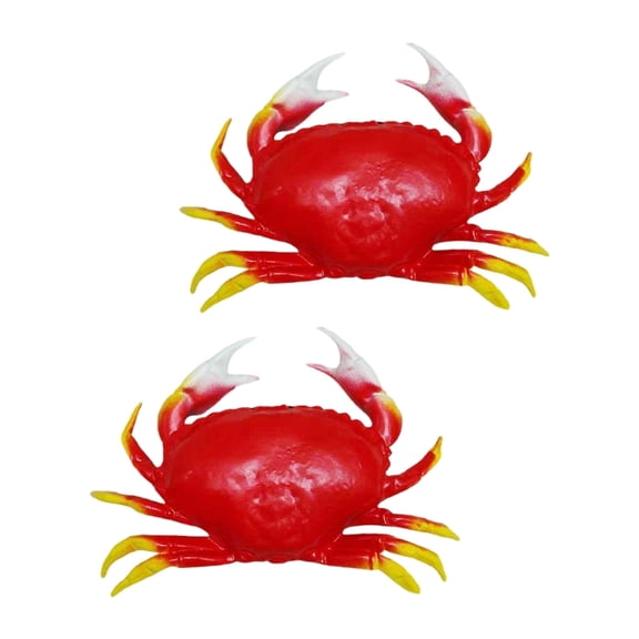 1/2Pcs Simulated Crab Figurines User Friendly ABS Materials Table Decoration Perfect For Kitchen And Marine Decors