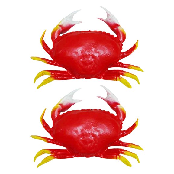 1/2Pcs Simulated Crabs Figurines User Friendly ABS Materials Table Decoration Perfect For Kitchen And Marine Decors