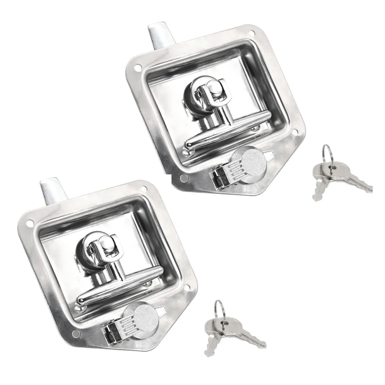 1/2Pcs Stainless Steel RV Yacht Door Lock Accessories T-toolbox Lock For Caravan Truck RV Accessories Camper Trailer ,Simple to Install