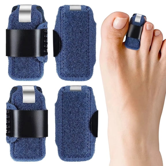 1/2Pcs Toe Splint for Hammer Toe Correction, Adjustable Toe Straightener for Overlapping Bent Claw Toes, Finger Support Brace for Broken Toe Pain Relief for Men Women