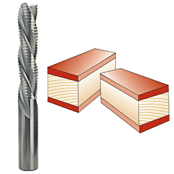 1/2S DOWN CUT ROUGHING SPIRAL BIT 2-3/16" CL