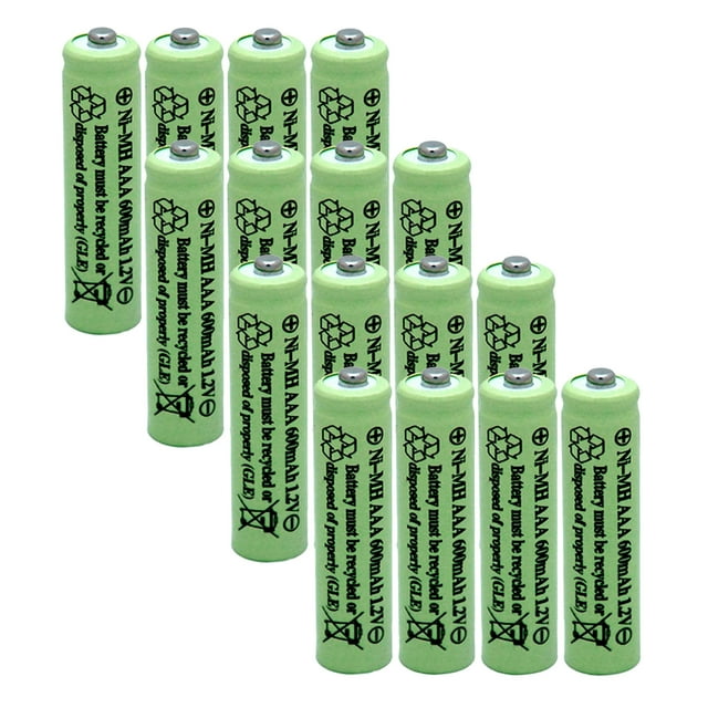 QBL AAA 600mAh 1.2V NI-MH Rechargeable Batteries, Green, for Outdoor ...