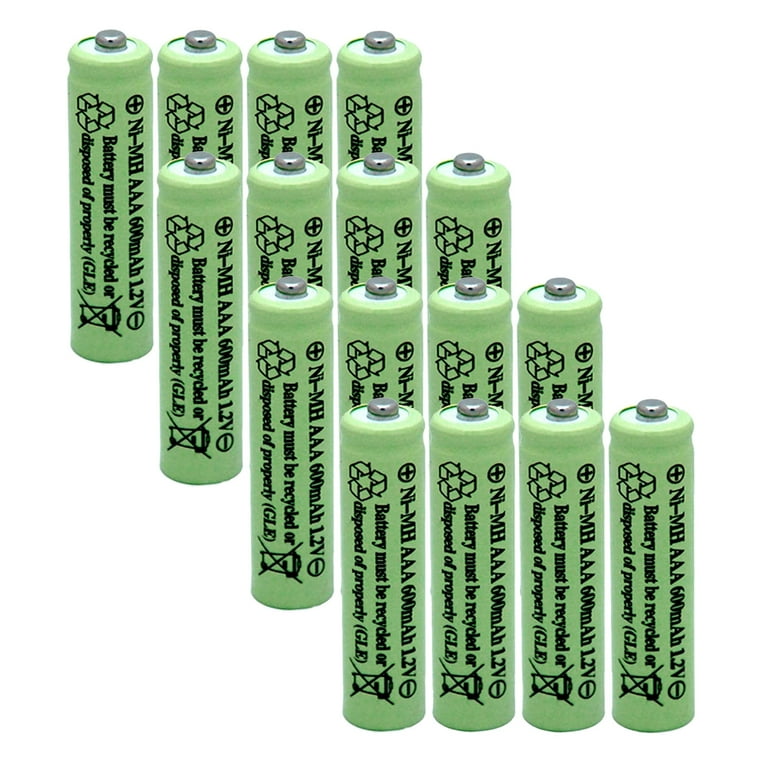 QBL AAA 600mAh 1.2V NI-MH Rechargeable Batteries, Green, for