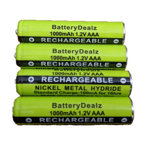 1.2V NiMH AAA Rechargeable Batteries for Panasonic Cordless Phones 4-Pack