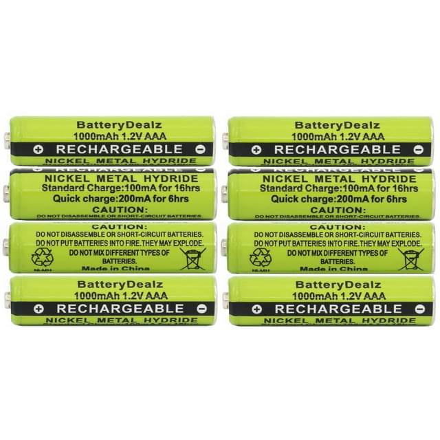 BatteryDealz 1.2V NiMH AAA Rechargeable Batteries for Panasonic