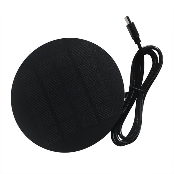 1.2W 5V Mini Monocrystalline Solar Panel, Portable Type-C Solar Battery Charger with 1M Cable for Small Fans LED Lamps Outdoor Camping DIY Projects