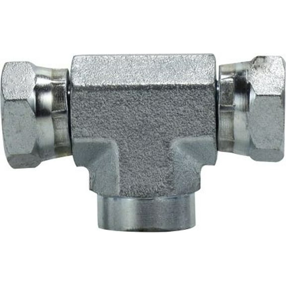 1/2X1/2 F Swivel Tee, Steel Pipe Swivels NPSM, Hydraulics