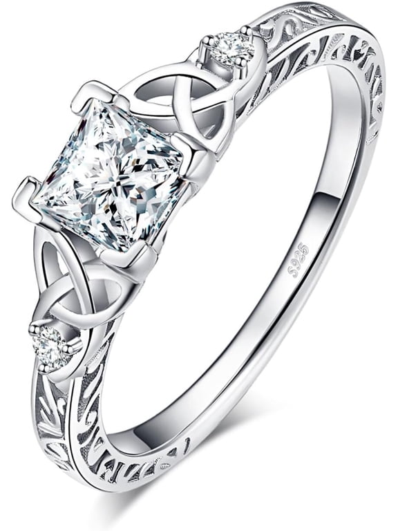 1.2ct Cubic Zirconia Solitaire Engagement Rings for Women