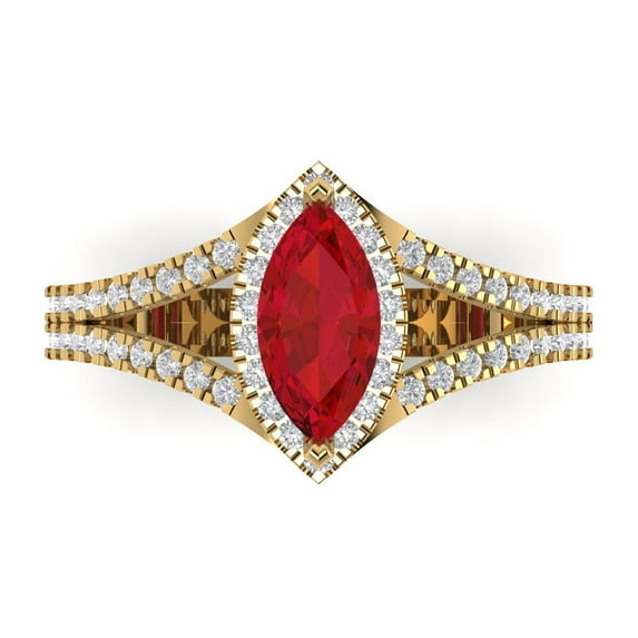 1.2ct Marquise Cut Pink Tourmaline 18k Yellow Gold Engraving Statement Bridal Wedding Halo Designer Ring Size 7