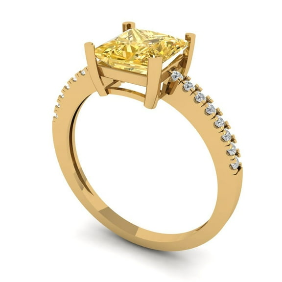 1.2ct Marquise Cut Yellow Moissanite 14k Pink Rose Gold Engraving Statement Bridal Wedding Halo Designer Ring Size 9.75