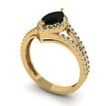 thumbnail image 1 of 1.2ct marquise cut black natural onyx 14k yellow gold halo Bridal Wedding Engagement Promise Anniversary Ring for Women size 3.75, 1 of 7